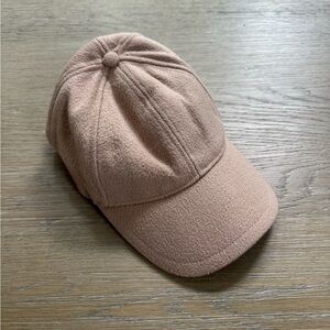 Abercrombie & Fitch Tearaway women’s beige tan textured fleece cap hat one size